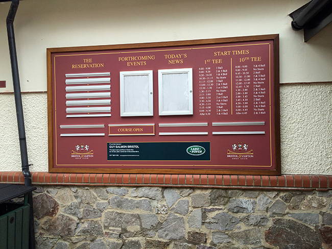 Golf Signs Bristol – New Golf Course Signage For Bristol & Clifton Golf Club