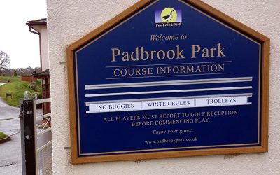 Golf Signs Devon – New Golf Signage For Padbrook Park Golf Club