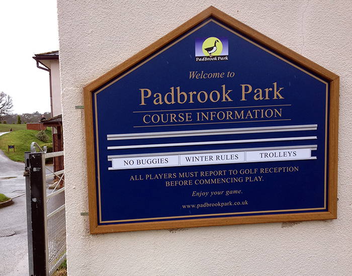 Golf Signs Devon – New Golf Signage For Padbrook Park Golf Club